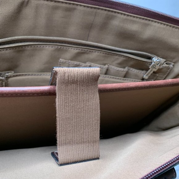 JACK GEORGES' USA HIGH QUALITY  BAG BRIEFCASE ORGANIZER TOTE GREEN Pebbled Suede - Picture 13 of 16